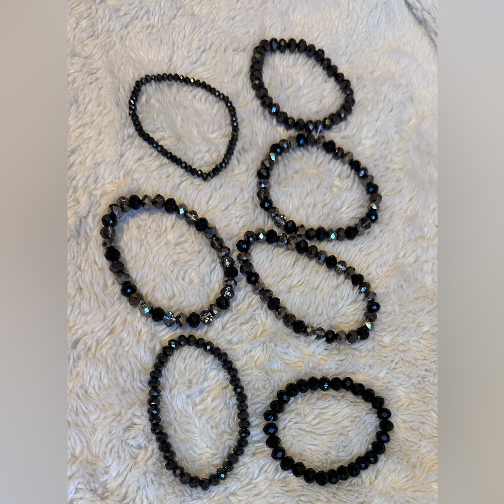 Glass bead bracelet set